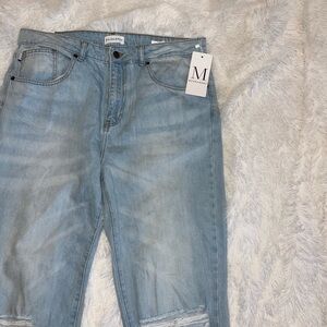 NWT Muselooks Slim Boyfriend Jean size 15 Distressed Jeans Boutique Brand